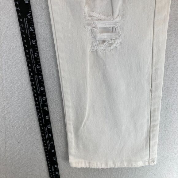 Preme Jeans Mens 40x34 Semi Stacked Fit Cargo Utility White Distressed Denim Y2K - Picture 11 of 15